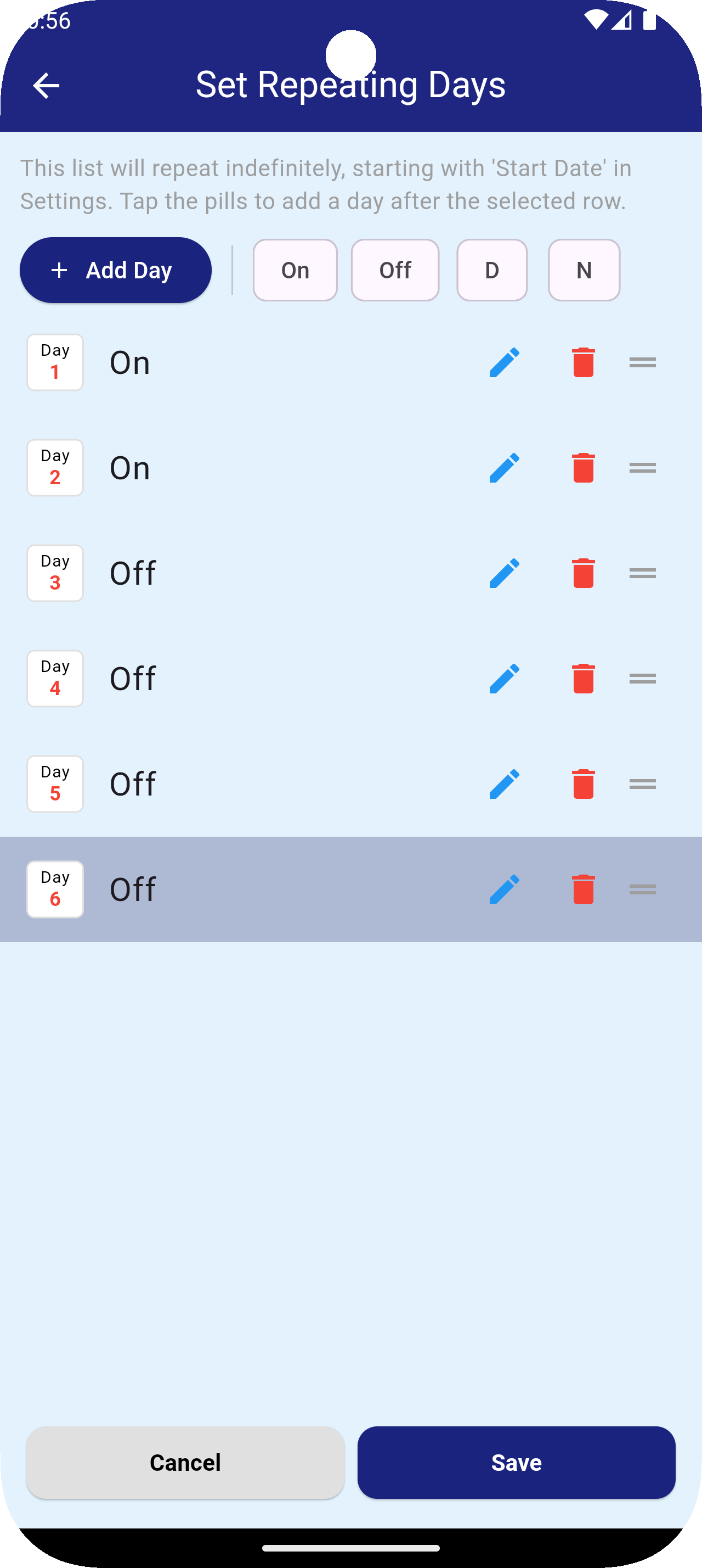 ShiftWave Day Editor